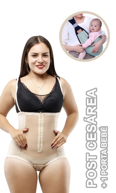 Faja post cesárea + porta bebé